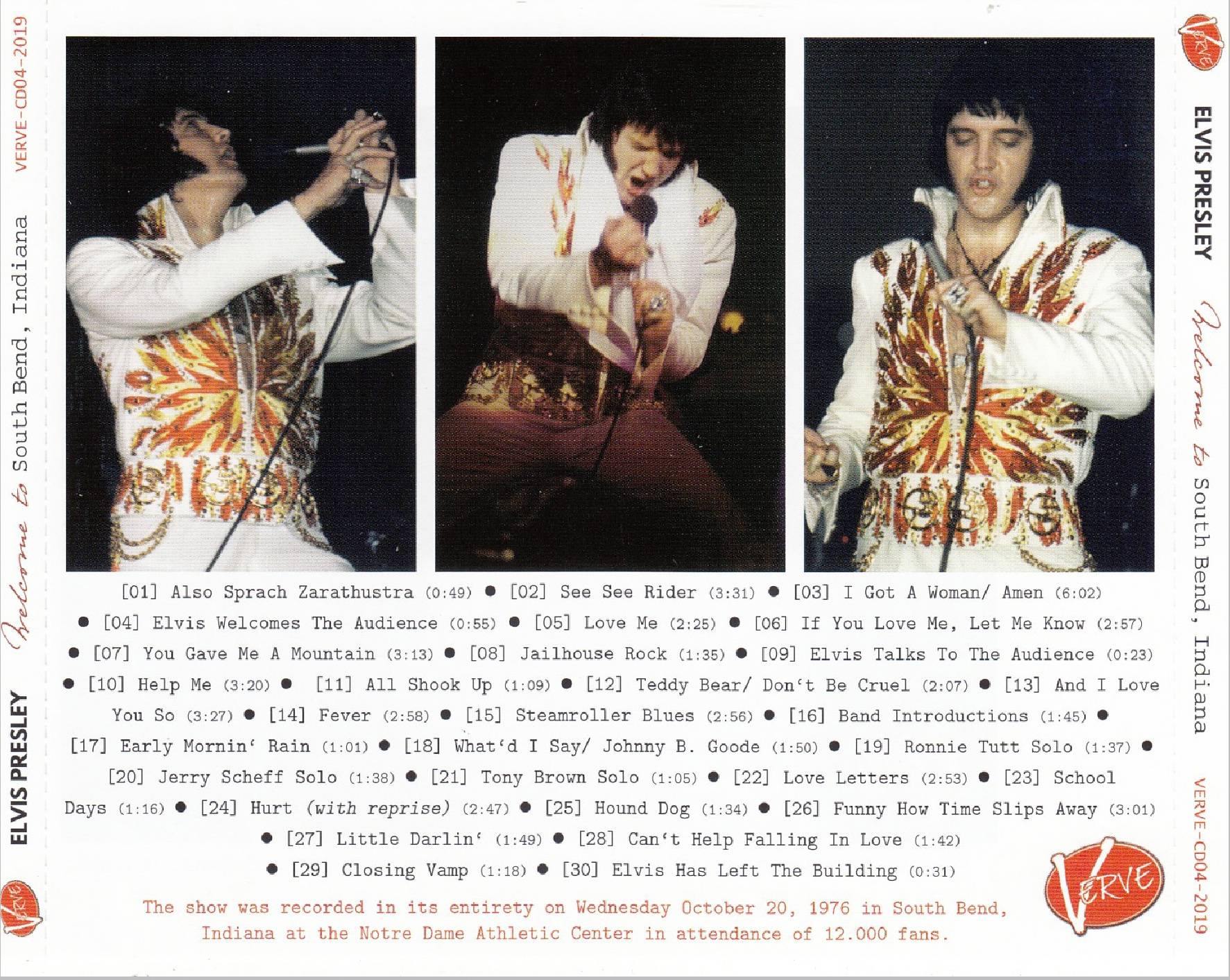 Elvis Presley Welcome To South Bend, Indiana : Back